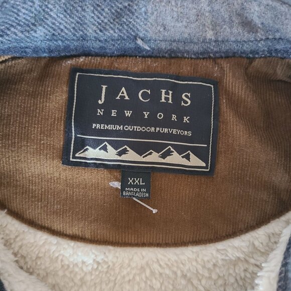 Jachs New York XXL Mens Plaid Sherpa Lined Flannel Jacket Big & Tall 2XL - Picture 6 of 13